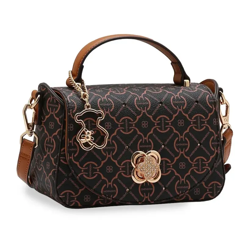 Bolsa Classic Cristal Chenson Feminina Marrom UNICO