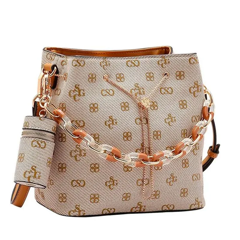 Bolsa Feminina Chenson Monograma Bege 3485415 UNICO