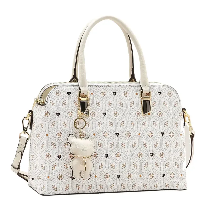 Bolsa Chenson Mão Coração Cristal Branco Off UNICO