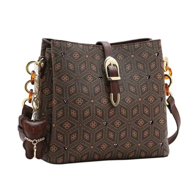 Bolsa Chenson Transversal Coração Cristal Café UNICO