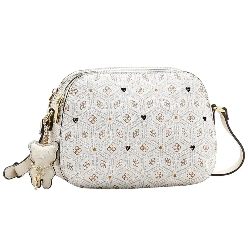 Bolsa Chenson Transversal Coração Cristal Branco Off UNICO