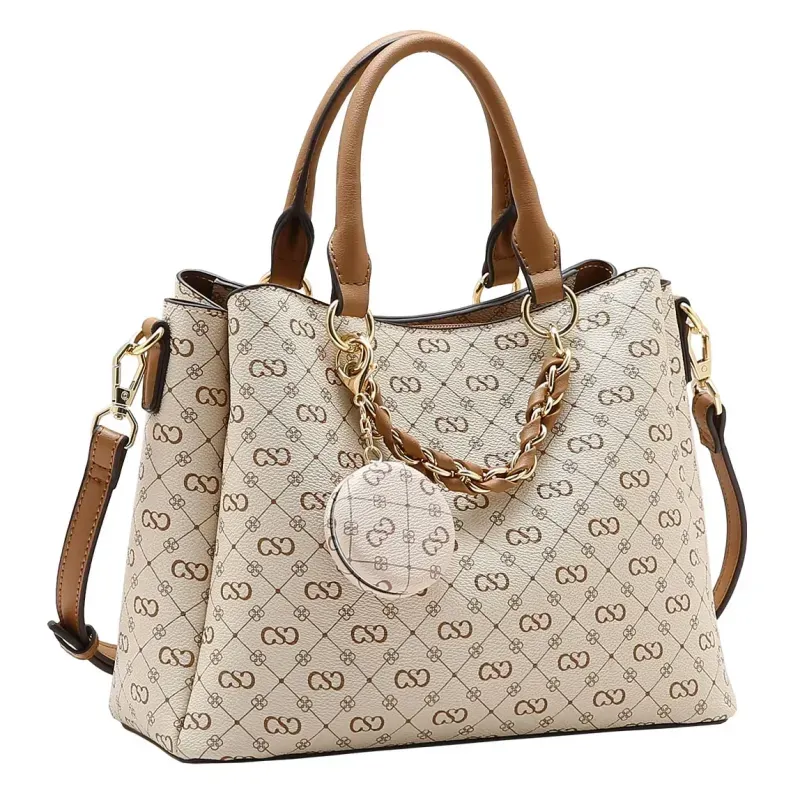Bolsa Chenson Mão Monograma Elegance Bege UNICO