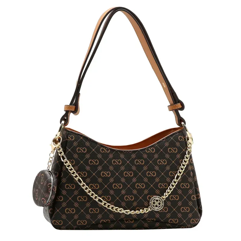 Bolsa Chenson de Ombro Café Monograma Elegance UNICO