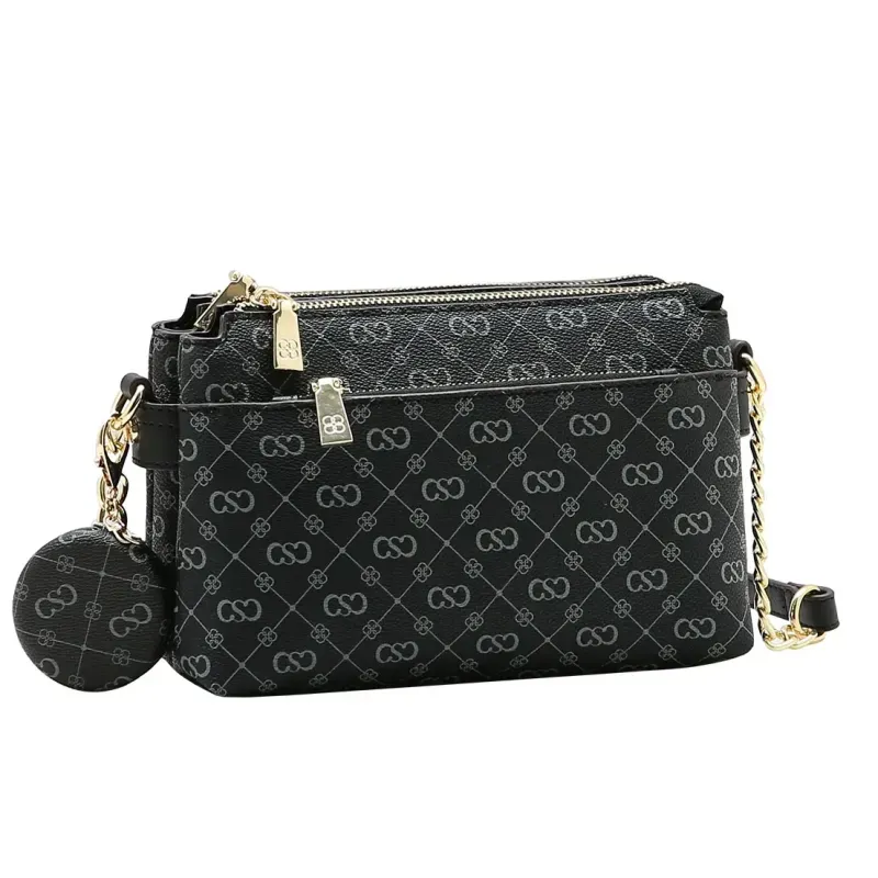 Bolsa Chenson Transversal Monograma Preta UNICO