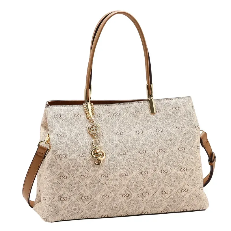 Bolsa Chenson Tote Monograma Bege UNICO