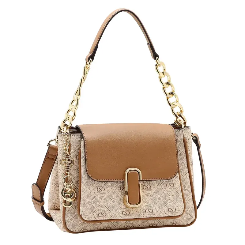 Bolsa Chenson Shoulder Bag Monograma Bege UNICO