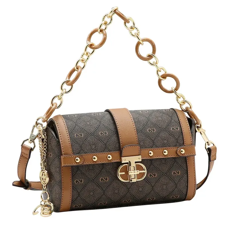 Bolsa Chenson Café Alça Corrente Monograma UNICO