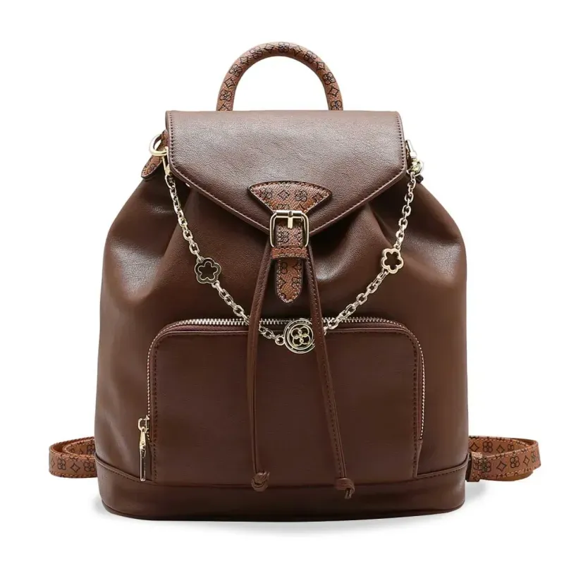 Mochila Monograma Chenson Feminina Marrom UNICO