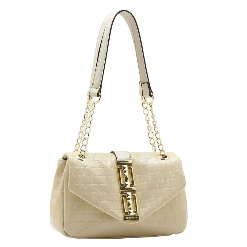 Bolsa Chenson Bege Matelassê Elegance UNICO