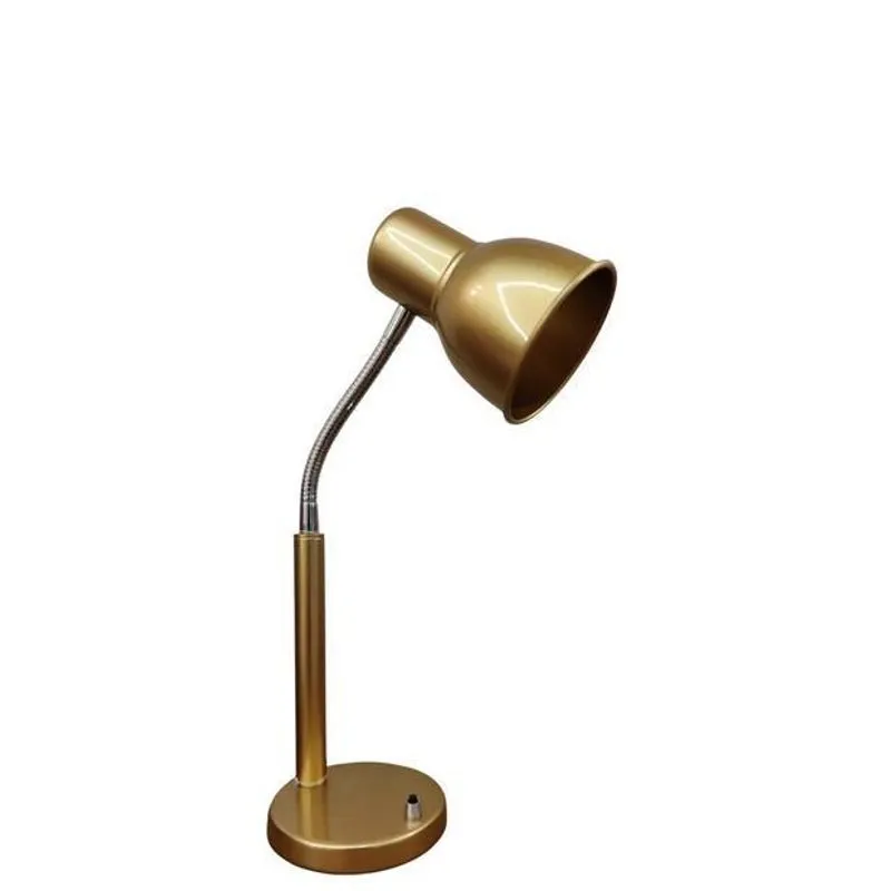 Abajur De Mesa Haste Flexível Dourado
