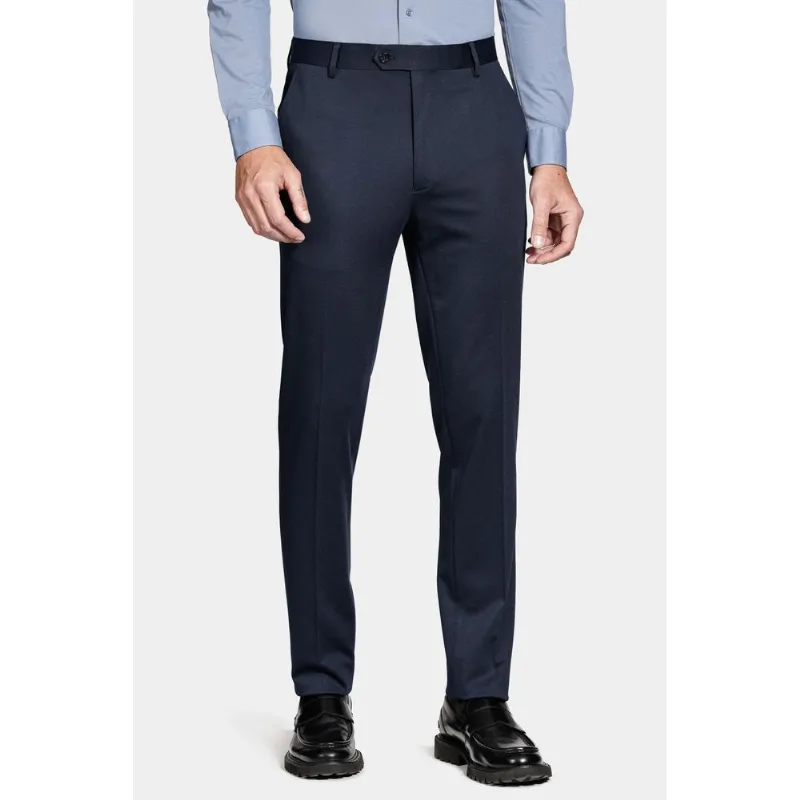 Calça Alfaiataria Malha Mescla Slim Marinho - 50
