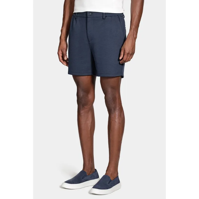 Bermuda Chino Comfort Knit Textura Marinho - 44