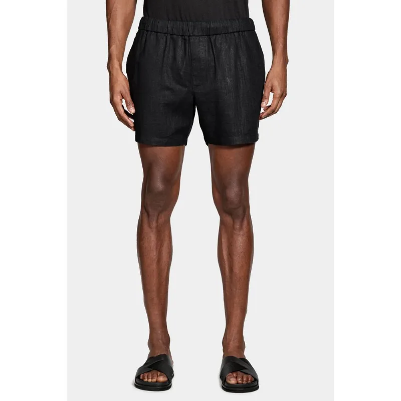 Bermuda Algodão Com Elastico Rústica Preto - P