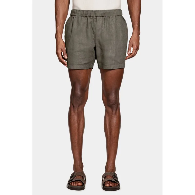 Bermuda Algodão Com Elastico Rústica Verde Militar - M
