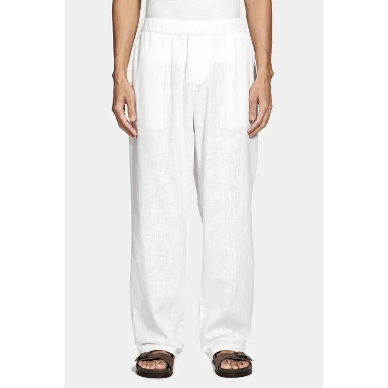 Calca Chino Ampla Rustica Off White - G