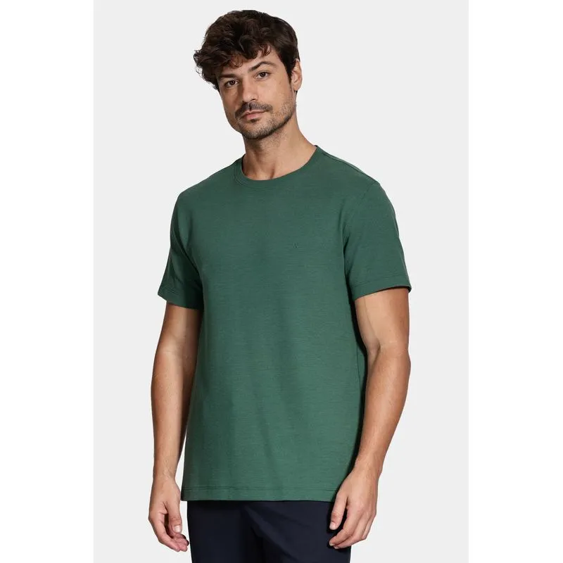 Camiseta Basica Manga Curta Com Textura Ottoman Pinho 116 - M