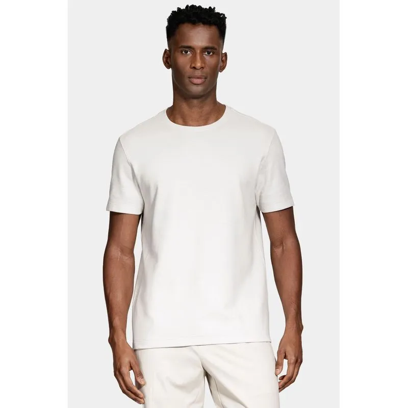 Camiseta Basica Manga Curta Com Textura Ottoman Marfim 116 - XGG