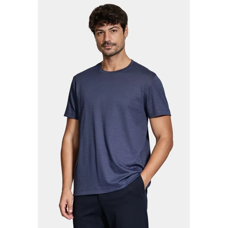 Camiseta Manga Curta Interlock Stripe Navy - XGG