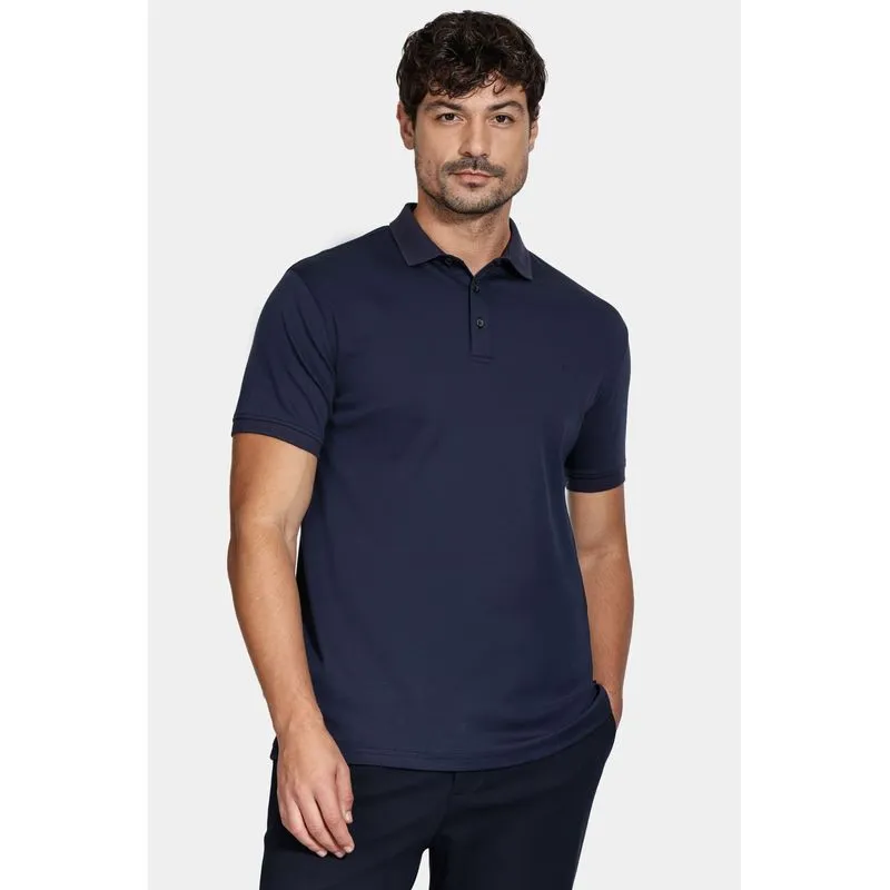 Polo Manga Curta Liquid Cotton Navy - M