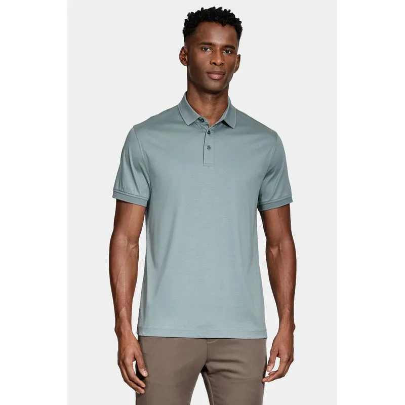 Polo Manga Curta Silk Blend Modal Menta - XGG