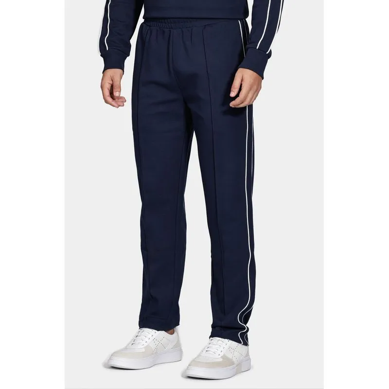 Calça de Moletom de Textura Piquet Navy - G