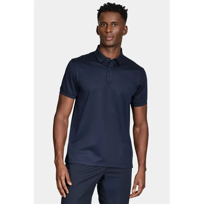 Polo Manga Curta A-70 Interlock Navy - G