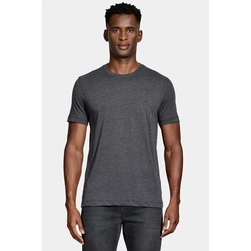 Camiseta Manga Curta Algodão Básica Preto - M