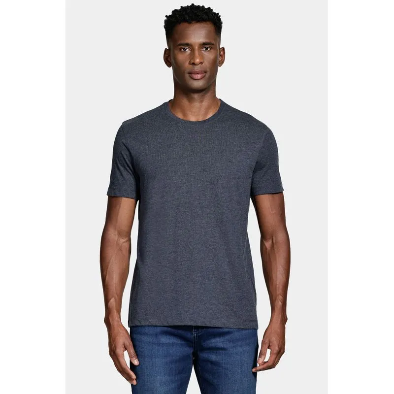 Camiseta Manga Curta Algodão Básica Navy - G