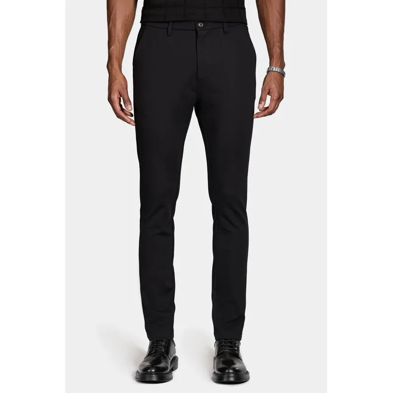 Calça Chino Slim Knit Conforto Preto - 42