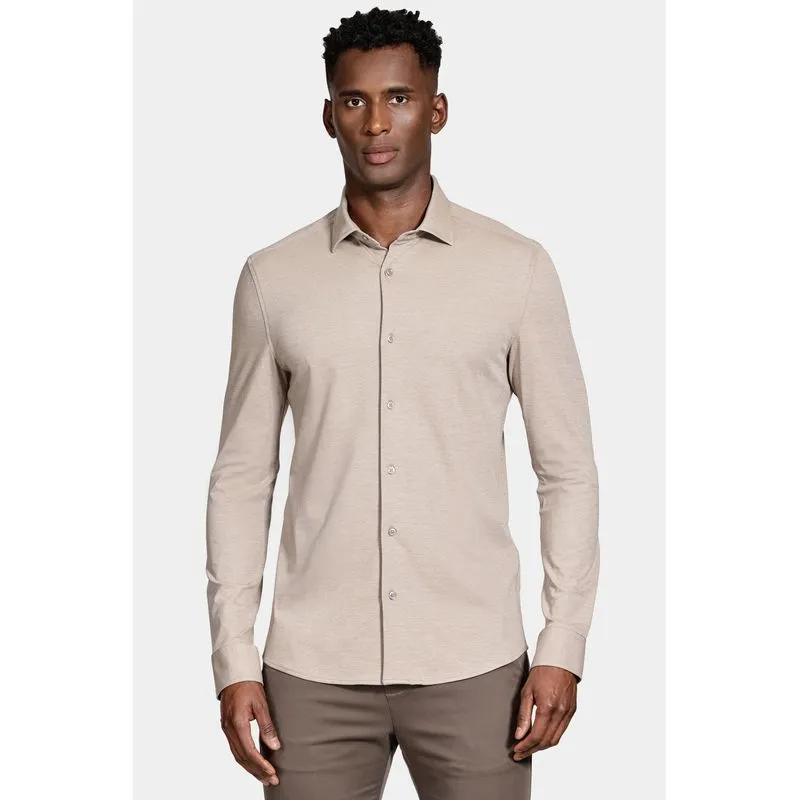 Camisa Manga Longa Algodão Piquet Mercerizada Caqui - G