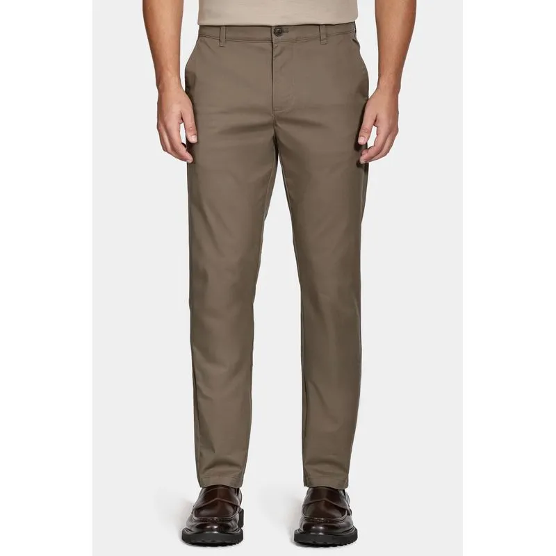Calça Chino Skinny Clássica Sarja Verde Militar - 48