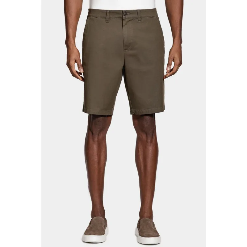 Bermuda Chino Clássica Mini Print Verde Militar - 42