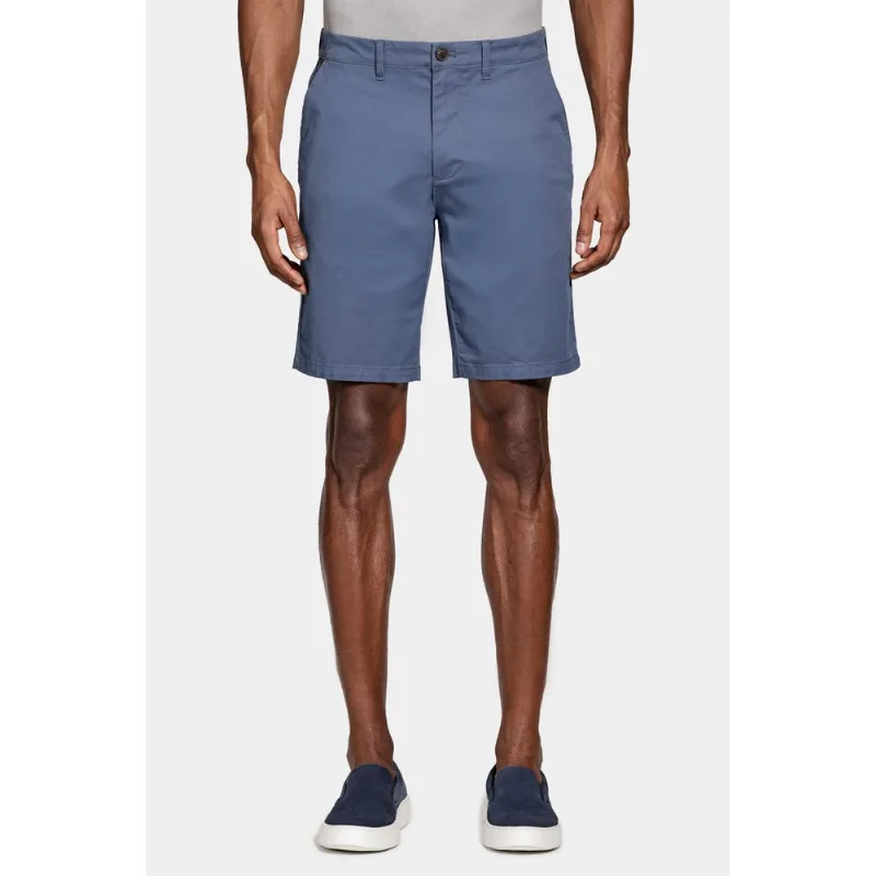 Bermuda Chino Casual em Sarja Azul Indigo - 54