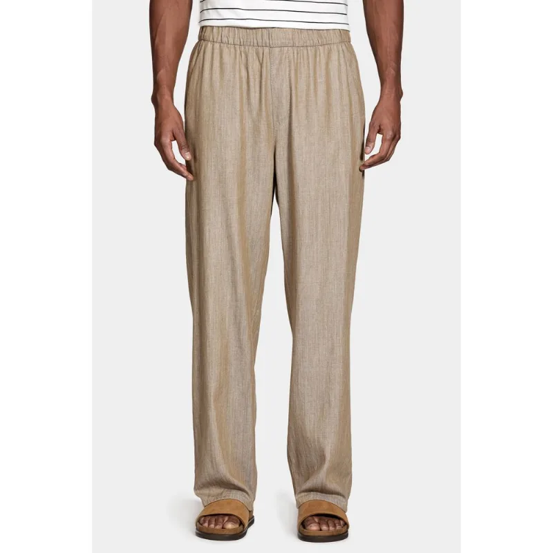 Calça Chino Algodão Ampla Rustica Caqui - M