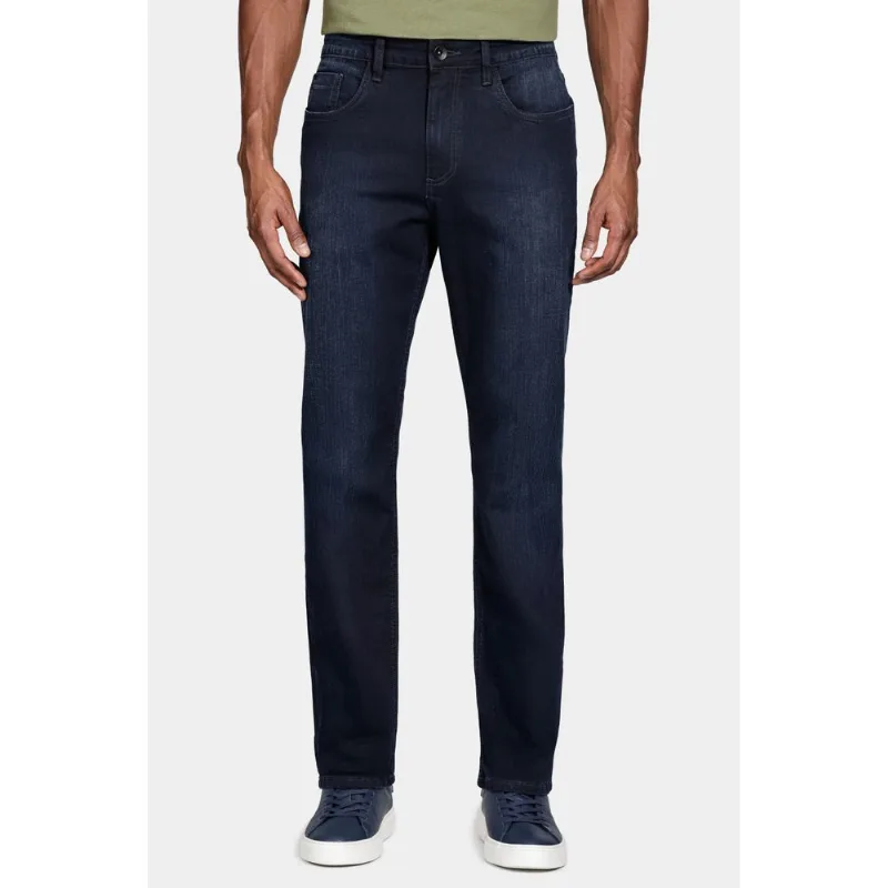 Calça Jeans Regular Azul Escuro - 52