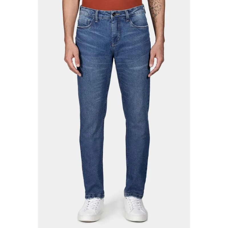 Calça Jeans Slim Azul Médio - 38