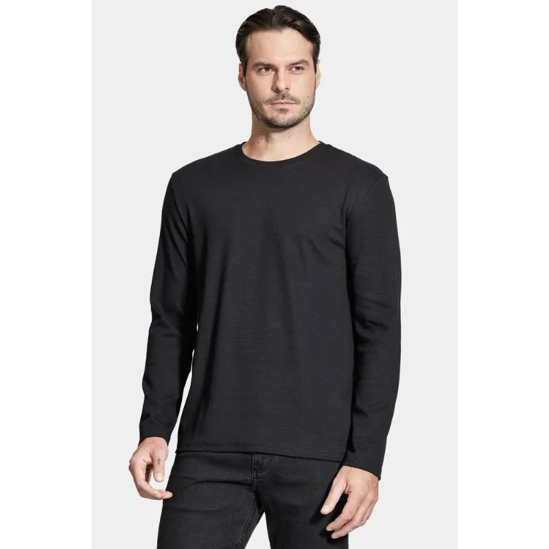 Camiseta Manga Longa Malha Fusion Preta - G