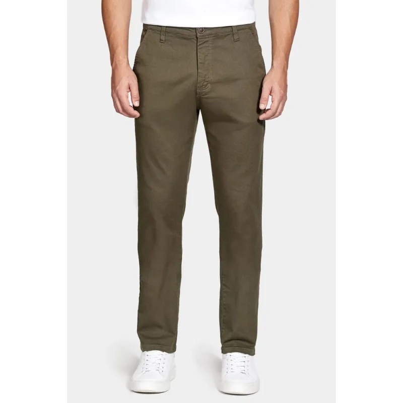 Calça Chino Slim Maquinetada Verde Militar - 44