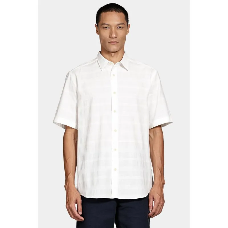 Camisa Manga Curta Regular Flamê Listrado Off White - XGG