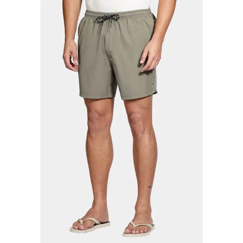 Shorts D' Água Liso Verde Militar - G