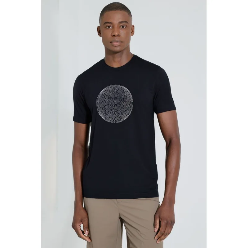 Camiseta Manga Curta Modal Print Global Preto - P