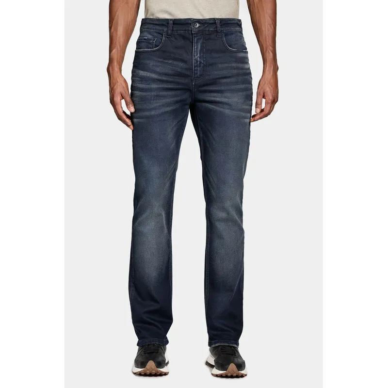 Calça Jeans Slim Comfort Jateada Azul Escuro - 38