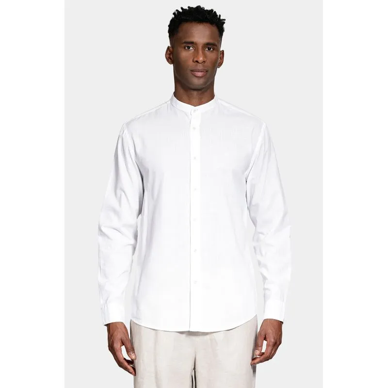 Camisa Manga Longa Regular Algodão Flame Branco - G