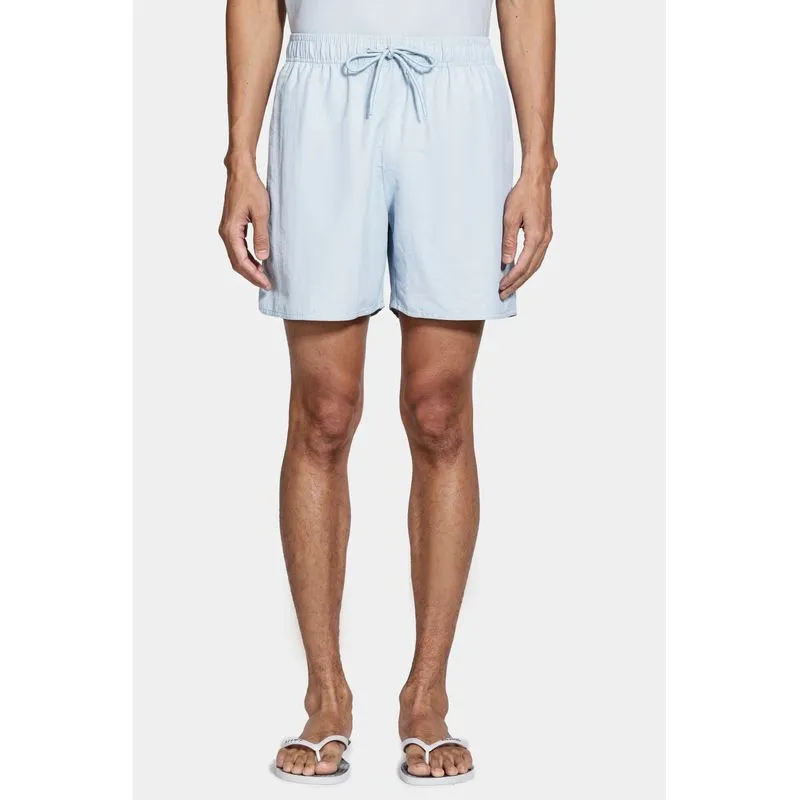 Shorts de Elástico Básico Color Azul Claro - M
