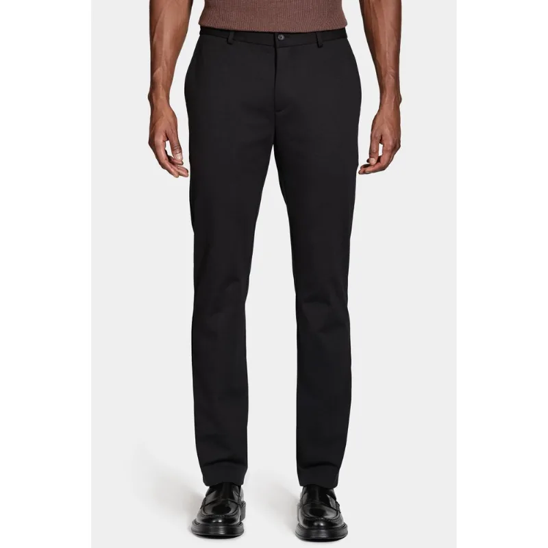 Calça Alfaiataria Malha Cós Elástico Preto - 46