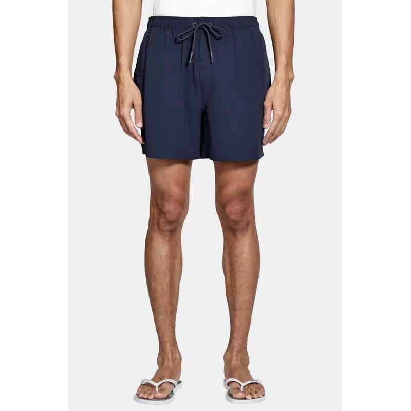 Shorts de Elástico Liso Maquinetado Marinho - P