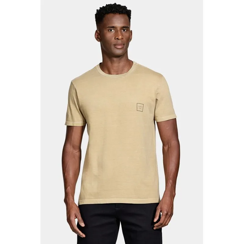 Camiseta Manga Curta Estampada Caqui 116 - XXG