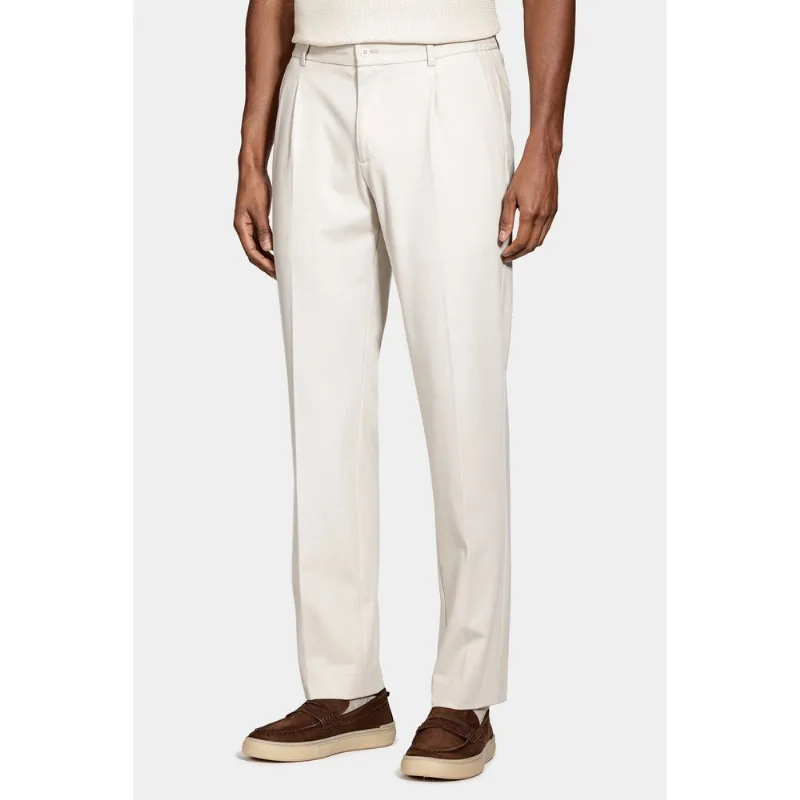 Calça Alfaiataria Cós Elástico e Bolsos Areia - 40