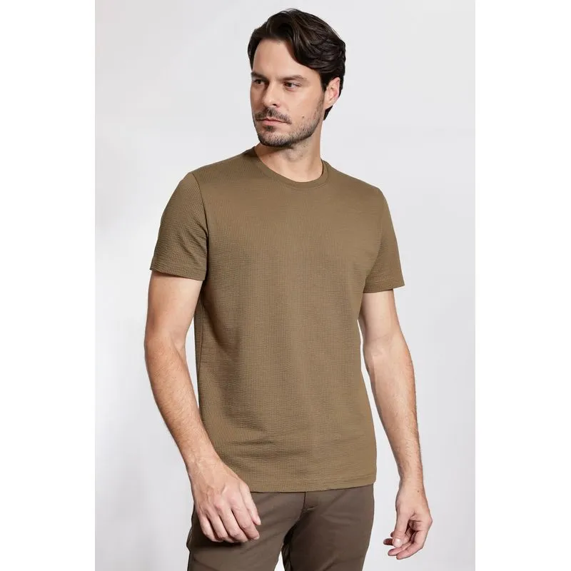 Camiseta Manga Curta Pima Performing Elasticwave Verde Militar - GG