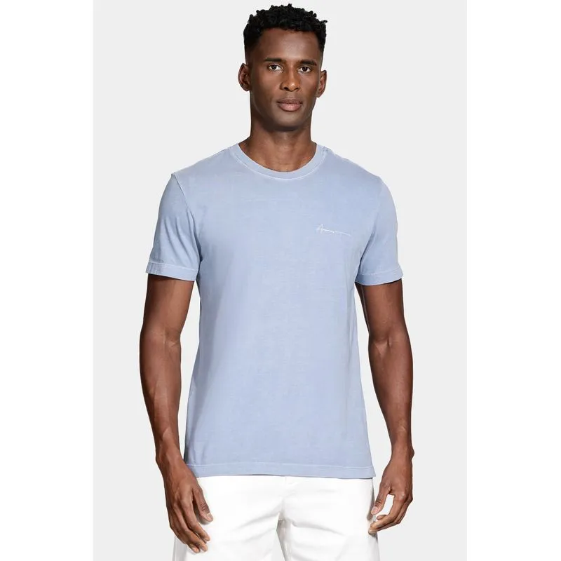 Camiseta Algodão Manga Curta Estonada Mineral 116 - P